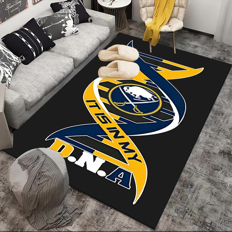 Buffalo Hockey Emblem Area Rug Suitable for Indoor And Outdoor,Carpets for Kitchens, Homes, Offices, Living Rooms,Home Decor,Christmas Gift
