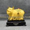 Golden Pig Ornament: Modern Chinese Zodiac Decor for Home or Office