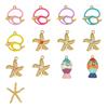 CARLIDANA New Design Non Tarnish Beach Charm Stainless Steel Dolphin Gold Color Starfish Fish Oil Drop Charms for Jewelry Making