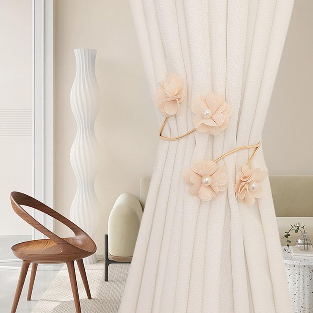 

Metal Curtain Strap Flower Shape Window Curtain Buckles Curtain Holders Living Room Home Decor 1