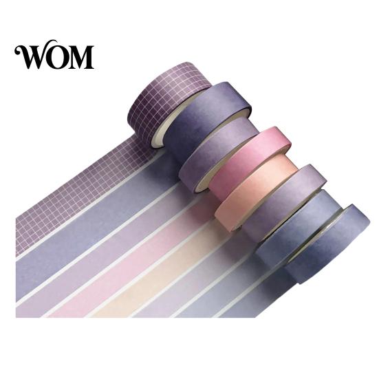 Washi Tape Set 8 Rollen Set, Dekorative Sticker, Ästhetische Unifarbene Tapes Sauberes Design Abdeckband für Scrapbooking Zubehör, Journaling Junk