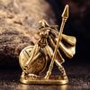 Vintage Brass Spartan Warrior Statue Twelve Types of Rome Soldier Models Figurine Game Props Desktop Ornaments Home Craft Decor