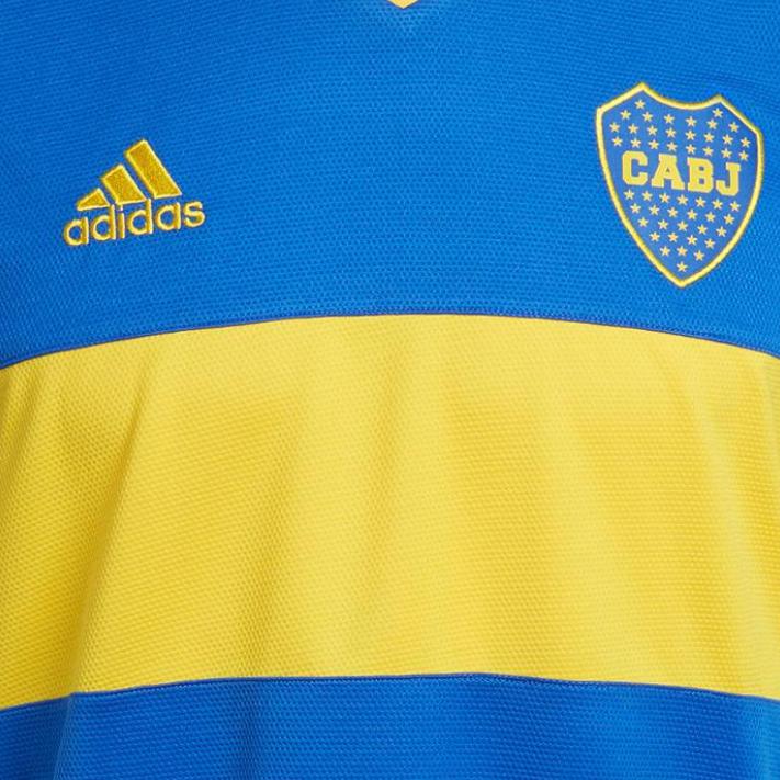 Adidas Boca Juniors Hjemmedrakt med kontrastkrage og bokstavtrykk, kort erme, 2022/23-sesongen Herretopper Blå HE6338