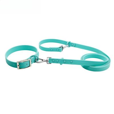 PVC Waterproof Pet Collar Leash Soft Imitation Silicone Double-ended Traction Belt Pet Going Out Products Leads Accessories