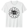 Love Daisy Flower Script Typography Womens T-Shirt Botanical Mothers Day