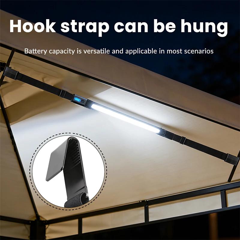 Rechargeable Work Light Magnetic LED Mechanic Bar for Car Repair Foldable Automotive Hood Lamp with Hooks Portable Bay Light for Workshop