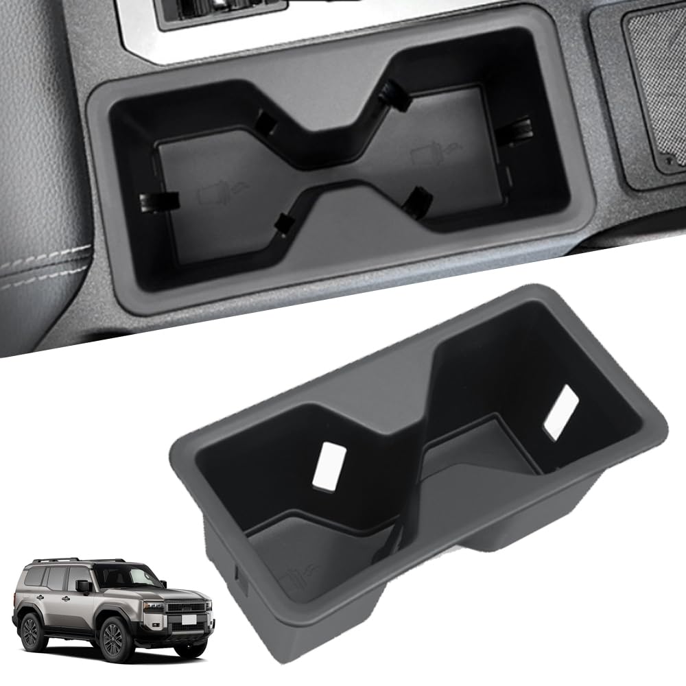 Land Cruiser 250 Drink Holder Console Tray Cup Holder Toyota Dedicated Fits all grades of Land Cruiser 250 2024 Console Cup Drink TPE Scratch Noise
