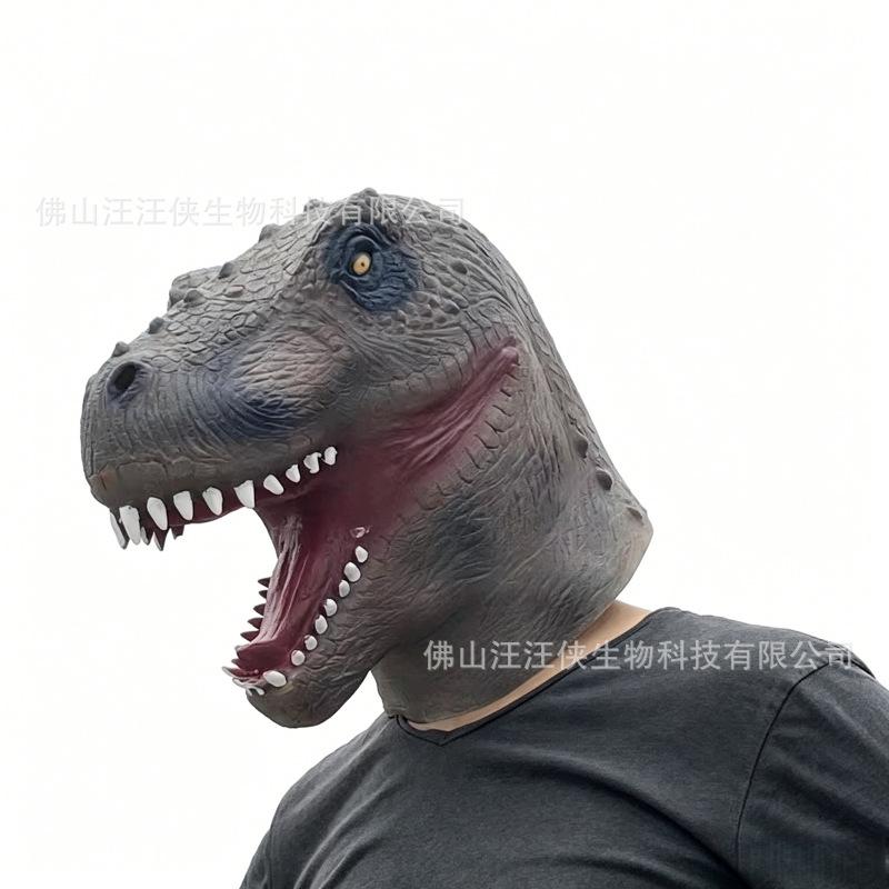 Godzilla mask, King Kong gorilla headgear, full-face latex animal costume for Halloween, Tyrannosaurus Rex prop