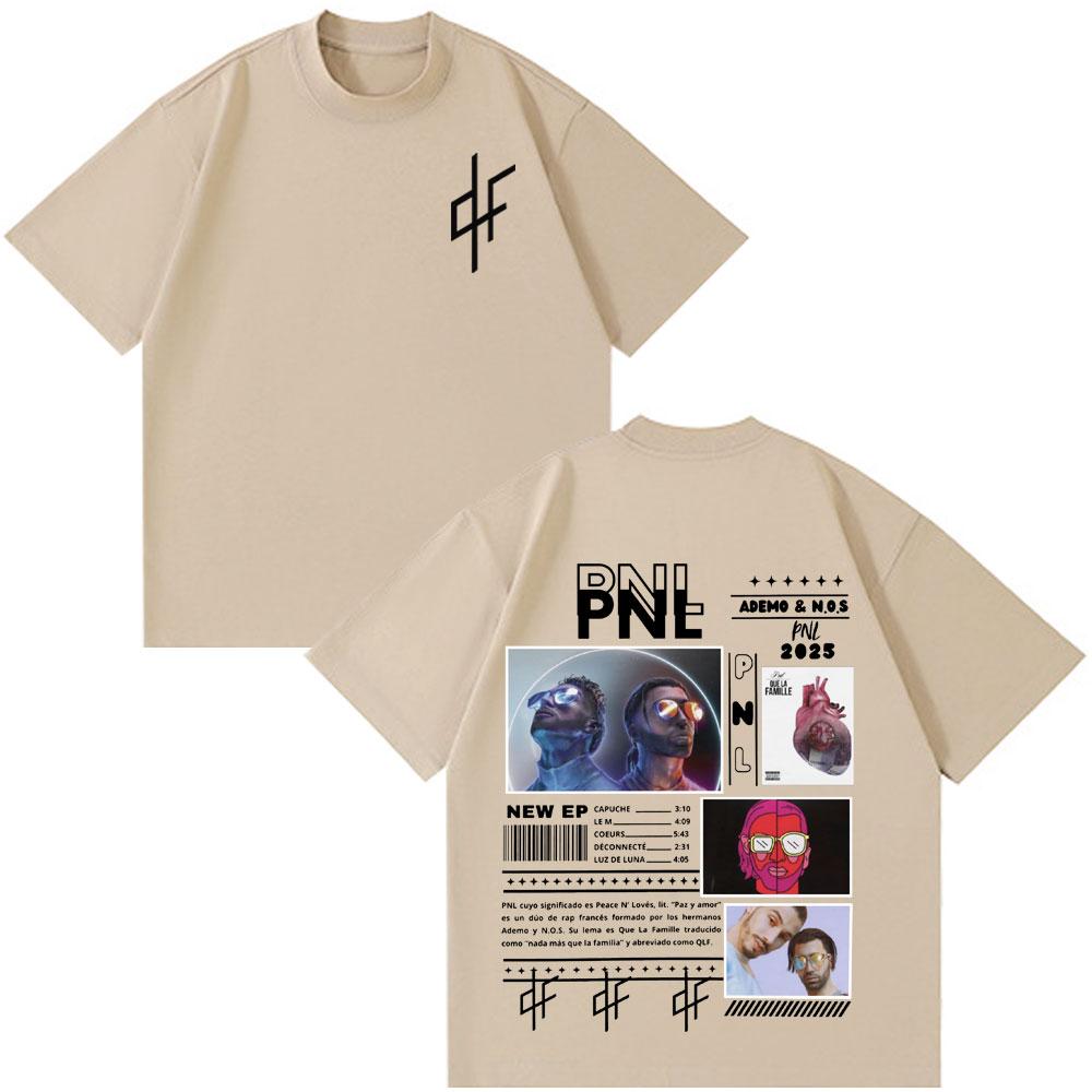 T-shirt Le Monde Chico Album PNL Rapper Francese Stampa Grafica T-shirt Uomo Donna Hip Hop Moda Manica Corta Gotico Punk T-shirt