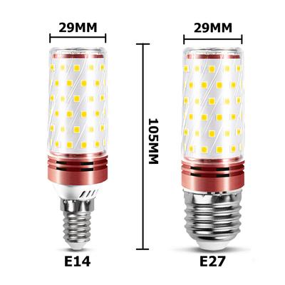 220V 20W LED Bulb E27/E14 Corn Lighting 2835 SMD Brightness Lamp 110-265V Home Replace Halogen White Light Tri-color Dimming