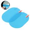 Car Rearview Mirror Rain Protective Film Anti Fog Rainproof Sticker 100x145mm Oval Blue