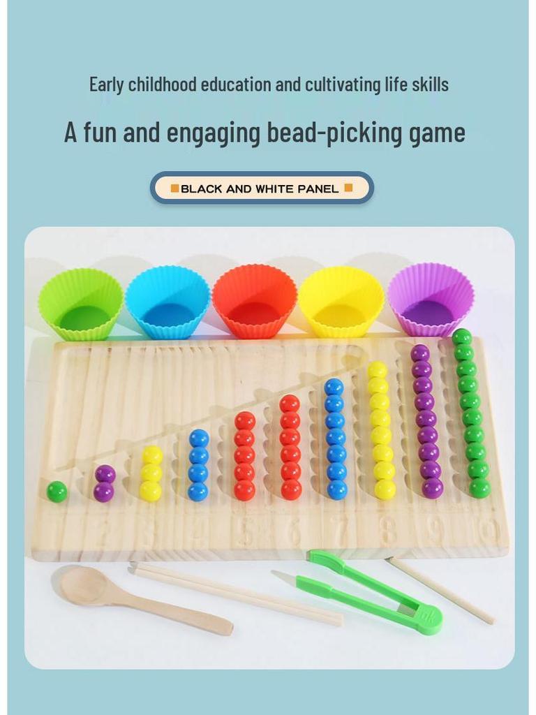 Montessori Beading & Color Sorting Toy for Kids' Concentration & Sensory Development