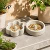 Parrot Feeding Bowl Pumice Stone Bowl Spill Proof Bird Water Beak Sharpening Food Dish Cage Feeder for Cockatoo Cockatiel Conure Parakeet
