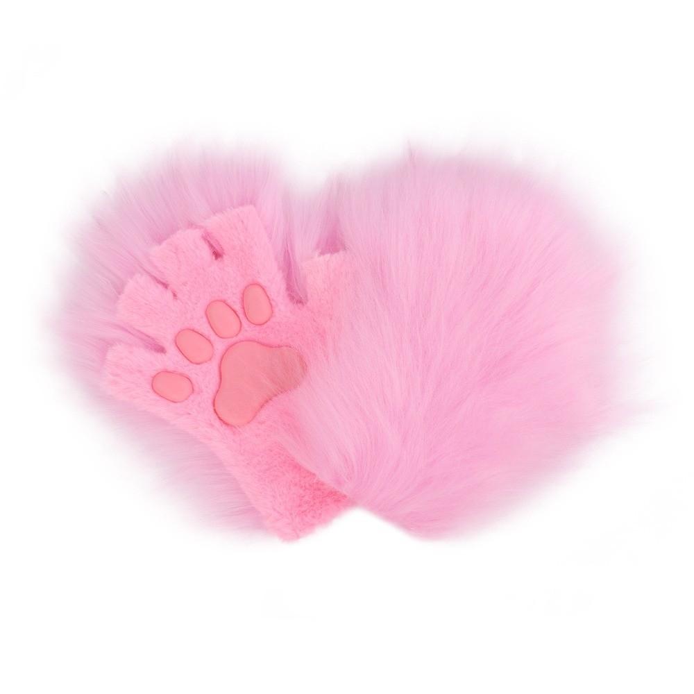 Cartoon Lange Haare Pfoten Handschuhe Silikon Weiches Polster Pelzig Fursuit Kigurumi Handschuhe Cosplay Kostüm