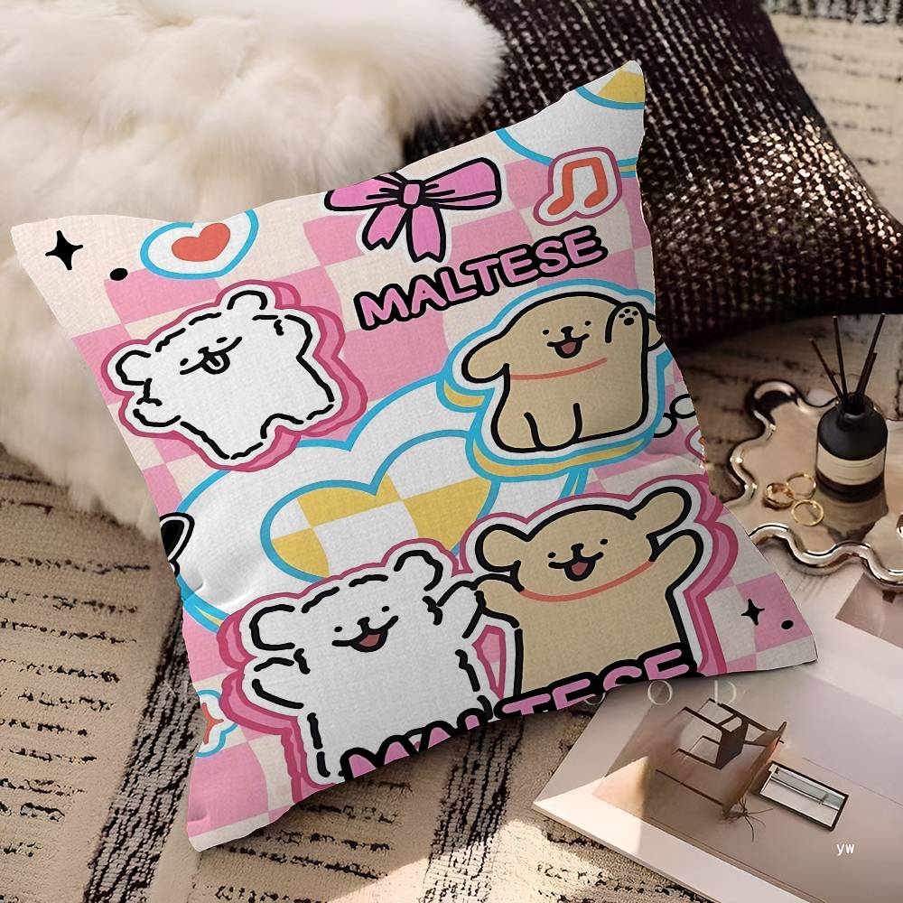 Kawaii Line Dog Cushion Cover Decorative Pillow Sofa Home Decor case pillow cases