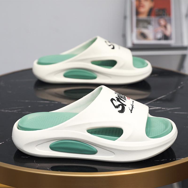 

Men s slippers summer outer wear beach slippers thick-soled flip-flops casual dual-purpose outdoor large-size sandals 40-41