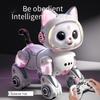 New Intelligence Remote Control Walking Robot Cat Toy, Electric Meowing Pet Gift for Boys Girls Kids Birthday Christmas Equipped with Dynamic Lighting