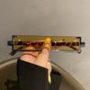 1111 new niche futuristic technology metal two-dimensional rectangular integrated sunglasses exaggerated