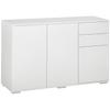 Sideboard Chest of Drawers Buffet Cabinet, 2 Drawers, Push-Click, 117 Cm X 36 Cm X 74 Cm, White