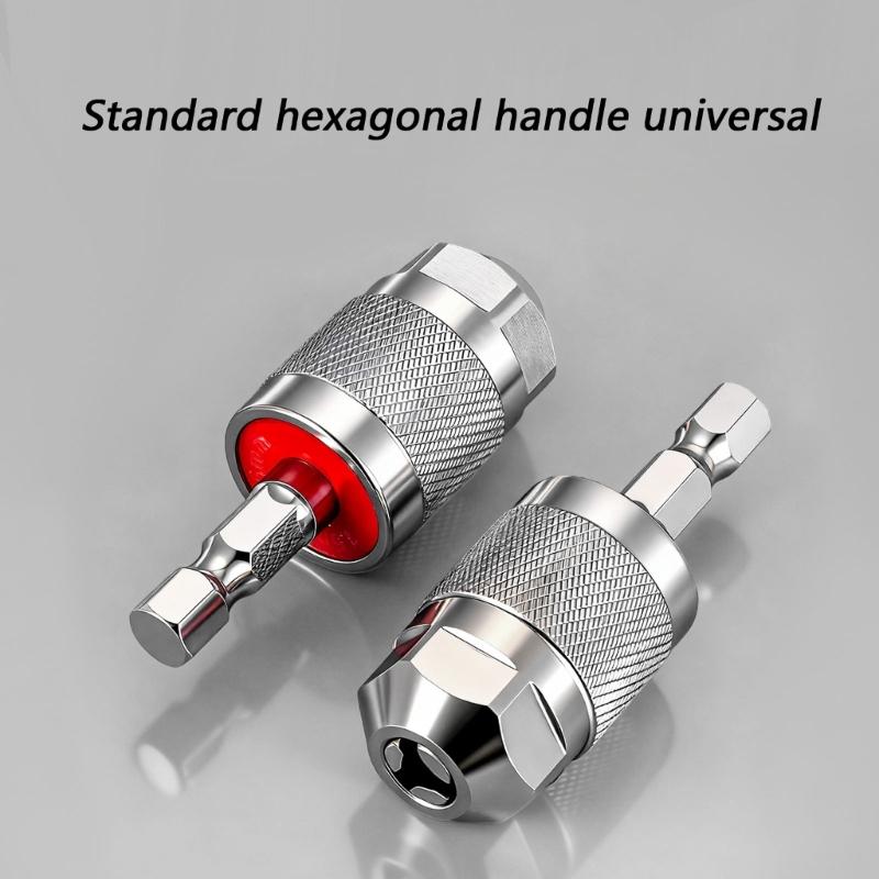 Quick Install Hexagonal Shank 3 Jaw Chuck for Pneumatic Drills Metal Construction Suitable for Power Tool Precise Grip