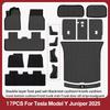 Car Floor Mats For 2026 2025 New Tesla Model Y Juniper All Weather TPE Floor Mat Cargo Liner Rear Trunk Mat Frunk Backrest Mats