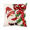 Santa Claus Polyester Printed Pillow Cover Home Living Room Sofa Cushion Cover Bedroom Cushion Cover