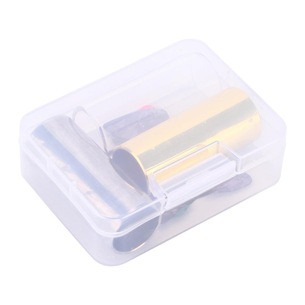 3 Stück Gitarren-Slide-Bar Glas Metall Zylindrischer Slider Zelluloid Plektren Spielzubehör