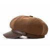 Autumn Winter Octagonal Cap Retro Painter Cap Big Head Circumference Beret