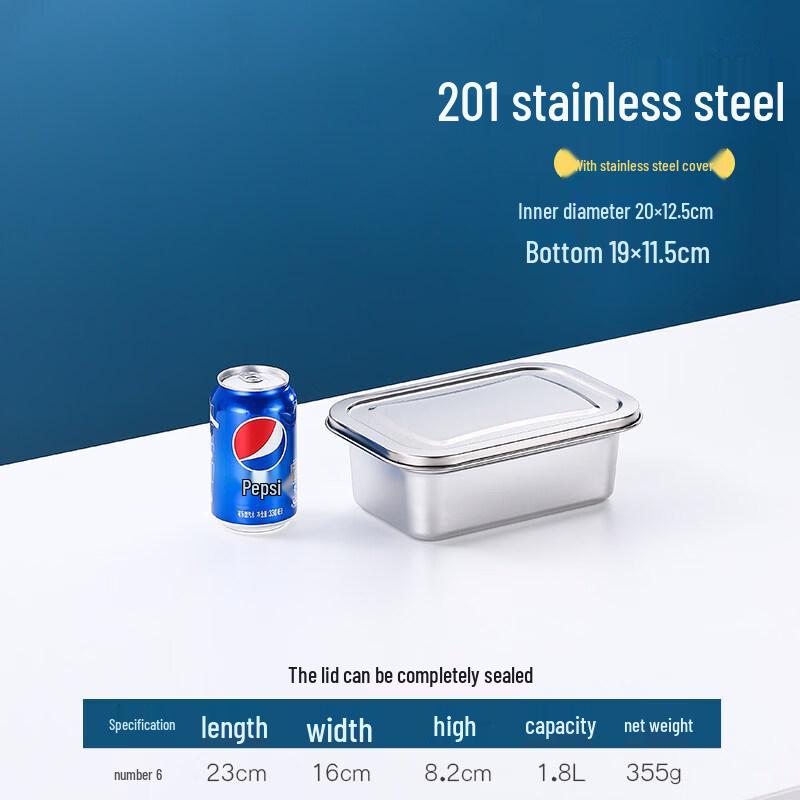 

Stainless Steel Rectangular Food Storage Container