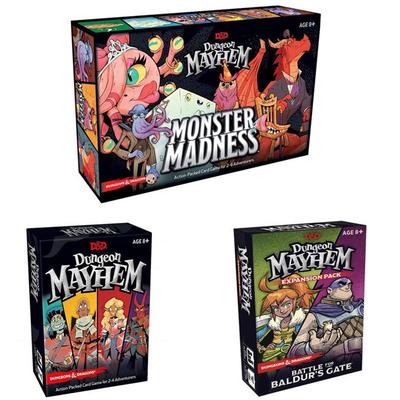 "Dungeon Mayhem" Is a Strategic Card Game for Kids, Featuring Wild Monsters, All In English.
