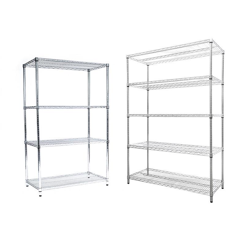 Chrome-Plated No-Drill Multi-Layer Warehouse Display and Storage Rack