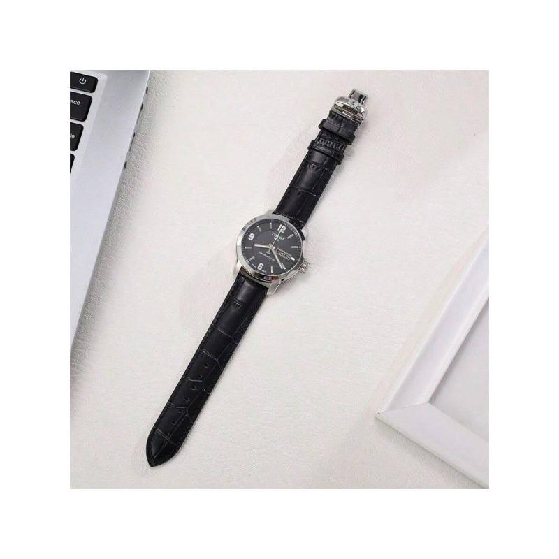 Tissot Men's PRC 200 Automatic Self-Winding Day/Date Watch with Black Strap, Model T055.430.16.057.00