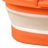 Banheira de Pedicure Dobrável Bacia Espessa para Escalda-pés com Pontos de Massagem para Casa Apartamento Dormitório Laranja Branco