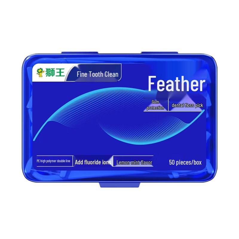 Lion Fine Tooth Clean Feather Soft Gum Protection Double Line Dental Floss Sticks