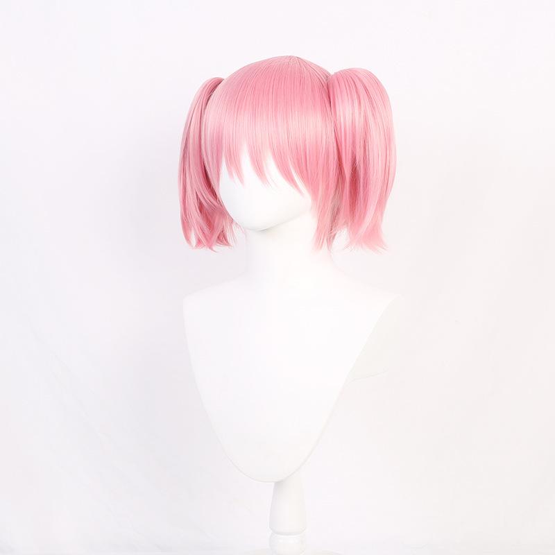 Pink Ponytail Clip Artificial Scalp Wig Magic Girl Cos Wig Anime Reality Show Wig