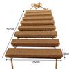 Cat Activity Wall-Mounted Furniture  Center Wooden Sisal Scratcher Climber & Bridge with Rope Steps for Kittens and Adult Cats