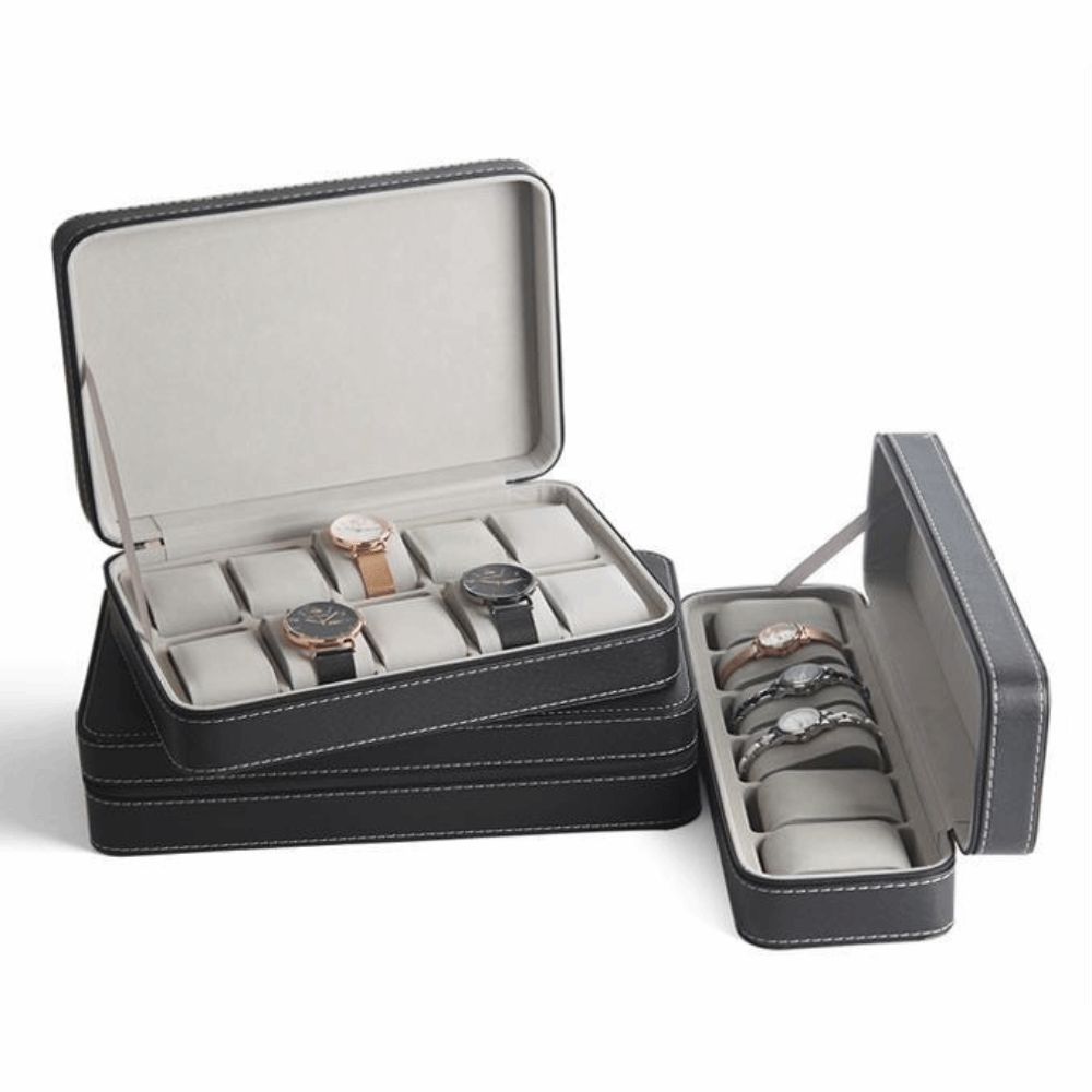 PU Watch Storage Box 6/10/12 Grids Watch Organizer Multipurpose Watch Display Box  Gift