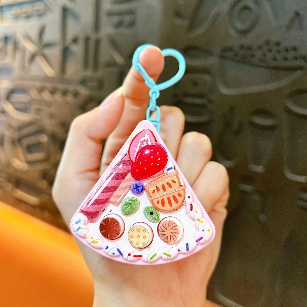Keyring Voice Recording Keychain with Happy Birthday Song Dessert Bag Charm Pendant Birthday Gift
