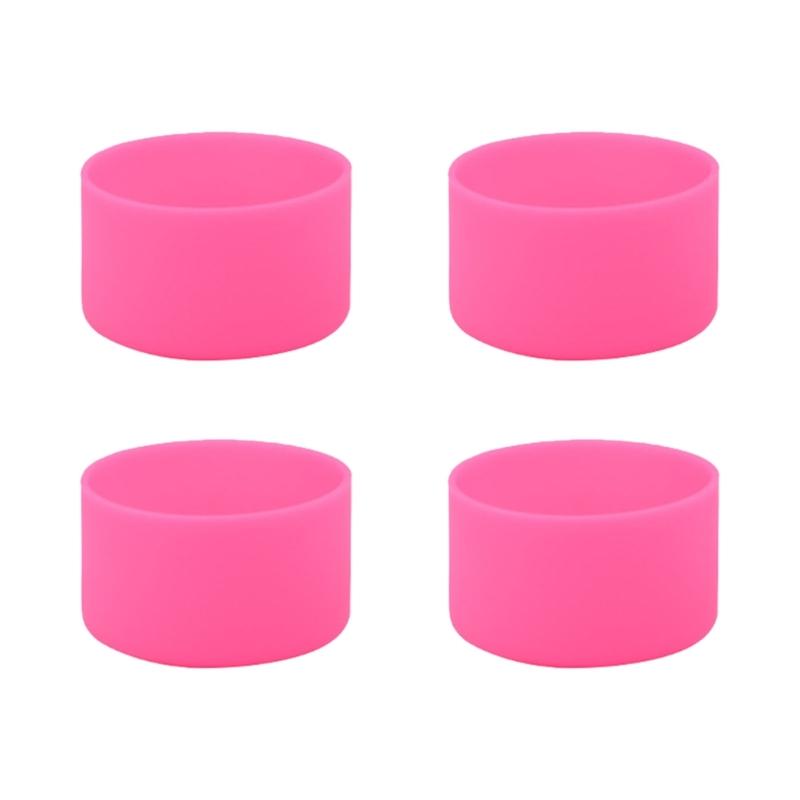 4 Pieces Silicone Boot Sleeve Protective Silicone Covers Water Bottle Bottom Cover Silicone Material for Water Bottles