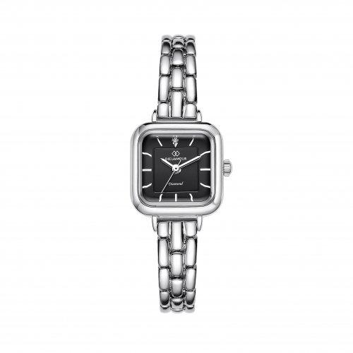 [DU AMOR] DU AMOR Women s Metal Band Diamond Watch DAW6202M-SB FREE