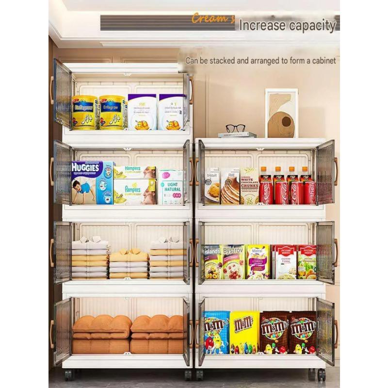 50/60/70/80CM Foldable Sundries Cabinet Dustproof Storage Wardrobe Home Organization Solution