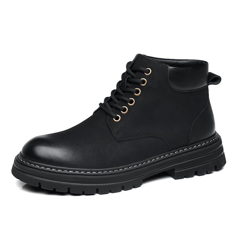 Martin Boots Men's 2025 Autumn and Winter Velvet Thickened Warm Rhubarb Boots Casual Trend British Tooling Boots 2025