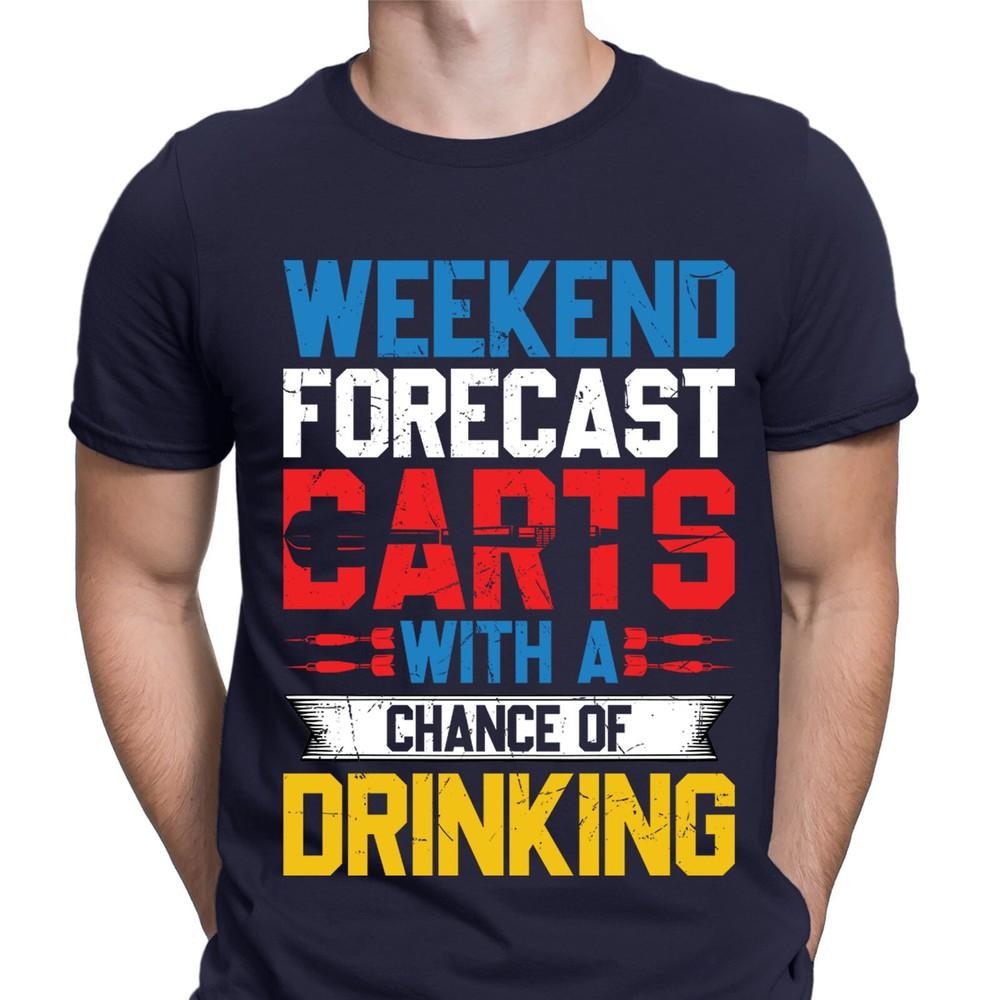 Weekend Forecast Darts With A Chance Of Drinking Funny Novelty Mens TShirts6NE L