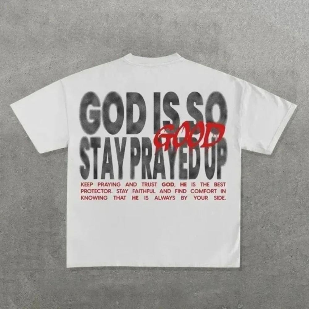 2026 Fashionable Unisexs summer Gothic minimalist letter print comfortable Comfortable and loose Unisexs and Womens Tshirts S