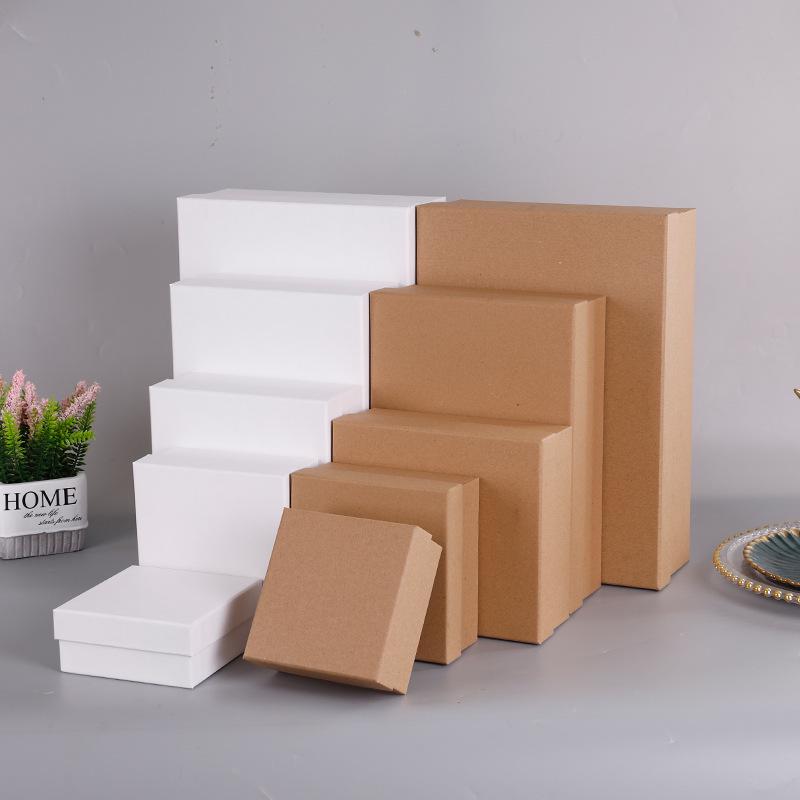 White Gift Box for Clothes, Shoes, and Bags - Top and Bottom Lid Design