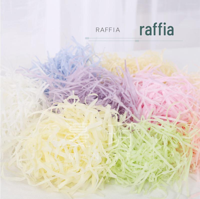 

Raffia Paper Shreds for Wedding Candy, Chocolate, and Soap Boxes Filling Champagne (approx. 100g/pack)