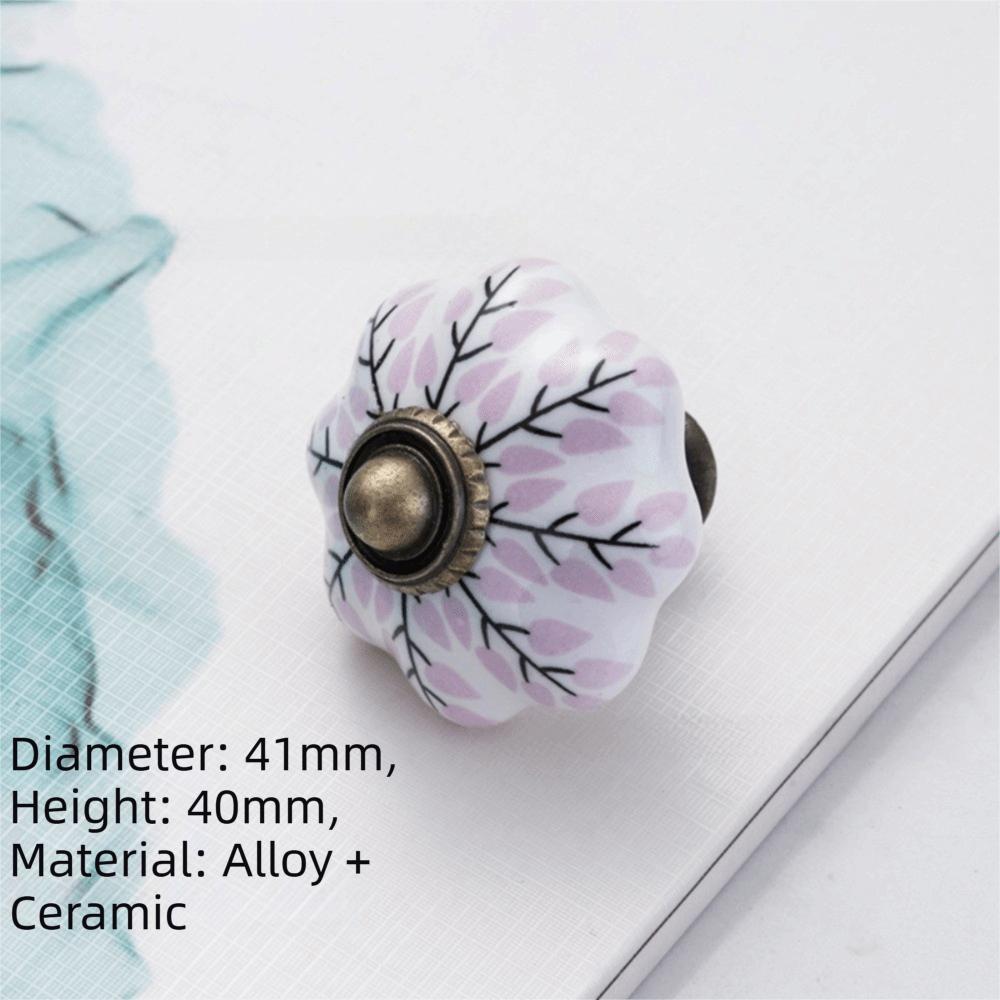 Ceramic Drawer Pulls Pumpkin Shape Furniture Knobs New Decorative Knobs Cabinet Hardware