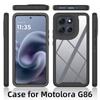 For Motorola Moto G86, G56 Case Soft Bumper + Crystal Clear Hard Back Panel 360 Protect Shockproof Cover For MOTO G 86