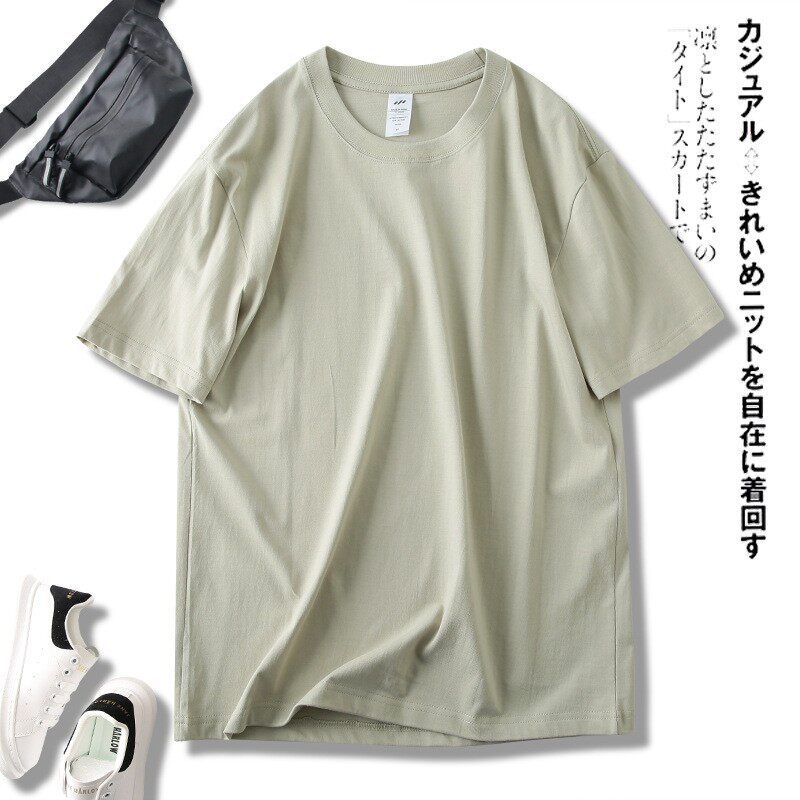 Big Sale Leak-Picking Export Men's Cut Label Tail Single Pure Cotton Short Sleeve T-Shirt Summer Solid Color Basic Half Sleeve Bottoming Shirt