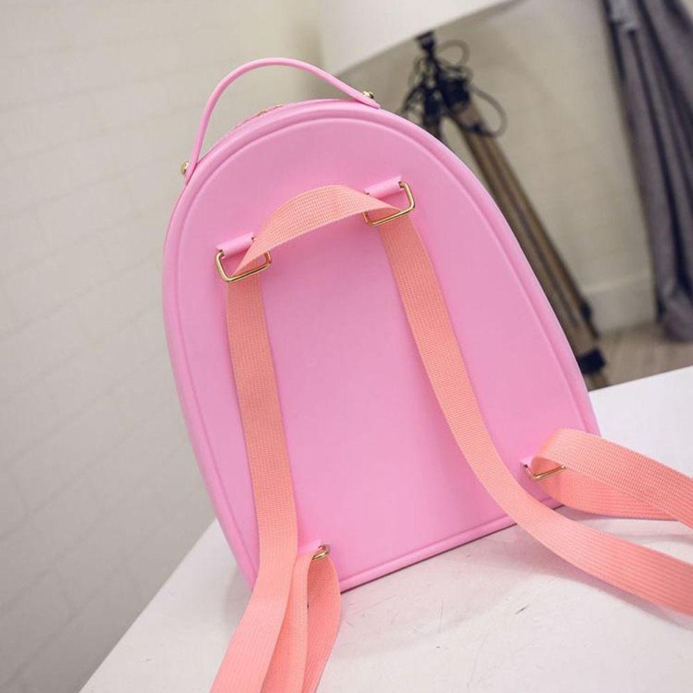 Adjustable Straps Kids Schoolbags Zippered Kindergarten Knapsack Fashion Silicone Backpack  Ladies